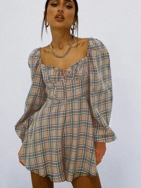 Princess Polly “Olivia” tartan plaid romper